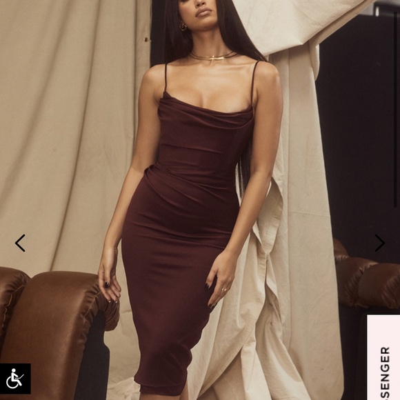 House of CB Dresses House Of Cb Anja Midi Dress Raisin Size Medium